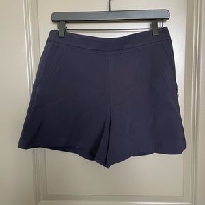 Navy Blue Flare Shorts